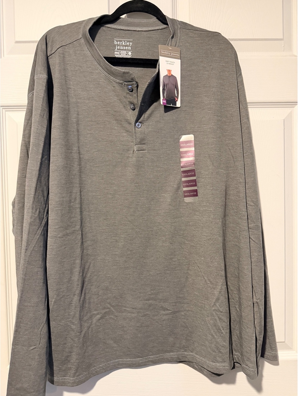 Berkley Jensen gray long sleeve henley